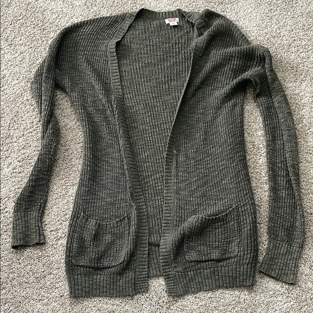 Mossimo olive green cardigan